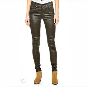 AG Adriano Goldschmied the Farrah coated high rise new